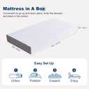 Amazon Basics Medium Firm Memory Foam Mattress, Breathable, 8 Inch, Twin, White/Grey