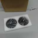 TIPGO Glass Qtip Holder Dispenser - 10 oz Clear Canister Apothecary Jar, Bathroom Vanity Storage Organizer Set for Cotton Swabs, Pads, Floss Picks, Small Containers for Makeup Storage (2 Pack, Black)