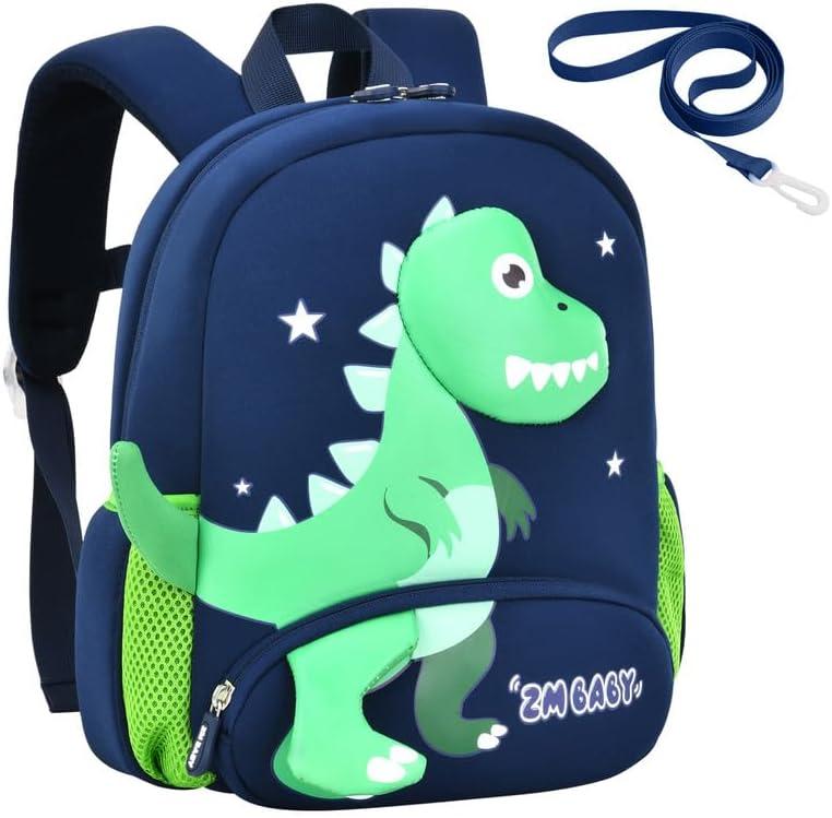 Padgene Toddler Backpacks Kids Preschool Backpack Waterproof Neoprene Animal Schoolbag Lunch backpack 3D Cartoon Mini Travel Bag for Boys Girls Ages 2-5