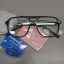 FEISEDY Blue Light Blocking Glasses Fake Nerd Clear Square Computer Lightweight Pilot Glasses Frame Oversized B2866