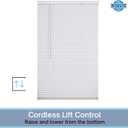 LOTUS & WINDOWARE Cordless Mini Blind, 1" Vinyl Slats, 32" Wide x 84" Long - White, Window Blinds for Home and Office, Interior Door Blinds - Light Filtering