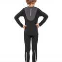 Kids Thermal Base Layer Set Fleece Lined Underwear Top & Pants for Winter Sports,1/2 Pack (Black, XXL)