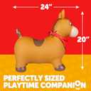 Waddle Bouncy Animal Hopper - Inflatable Hopping Animals, Indoors and Outdoors Fun, Pump Included, Riding Toys for Boys and Girls Ages 2 Years and Up, Brown Horse