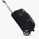 Softside Expandable Luggage with Large Steel Wheels Carry-On Luggage Suicase (Black, 21-Inch)