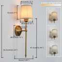 Battery Operated Sconces Wall Lighting Fixture Set of 2 with Linen Fabric Shade, RGB Color Changing USB Rechargeable Wall Mounted Lamp for Living Room Bedside Nightstand Light
