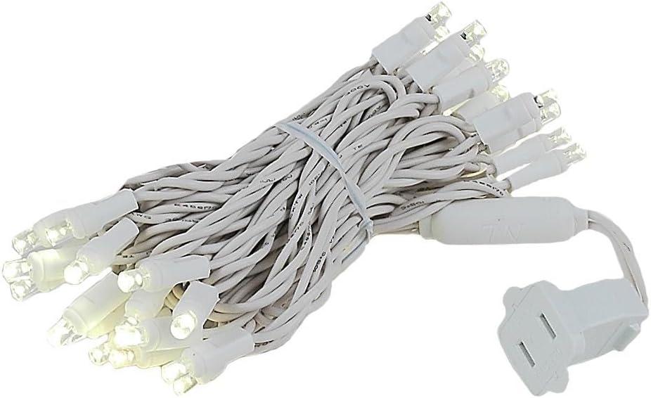 Novelty Lights 7 Feet 20 LED String Light, Warm White on White Wire, 4" Spacing Short Fairy Lights, Connectable End-to-End, UL Listed for Indoor/Outdoor