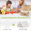 Bonsenkitchen 8 x 150 Vacuum Sealer Bags Rolls with Cutter for Food Storage, Commercial Grade, BPA Free, Great for Meal Prep and Sous Vide Cooking