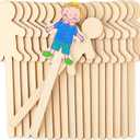 Sintuff 150 Pcs People Craft Sticks 5.3 Inch Jumbo People Shaped Craft Sticks Natural Wooden Craft Sticks for Student DIY Project Making Classroom Home Decoration Craft