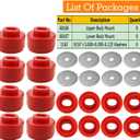 Body Mount Bushing Kit Fits for 1999-2014 Chevy Silverado & Sierra 1500/2500 2WD/4WD Polyurethane Body Cab Mounts Replace 7-141 Red (24PCS)