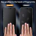 Esanik 2 Pack Matte Privacy Glass Screen Protector for iPhone 15 Pro Anti-Glare & Anti-Spy,Anti-Reflection, Smooth as Silk, Military-Grade 9H Hardness,Flawless Fit Tray