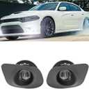 KUAFU LED Fog Light Kit Compatible with 2015-2023 Dodge Charger SRT Hellcat Replacement for 68280429AA 68280428AA 68228884AC Fog Lamp Set w/Bezel Wires Harness