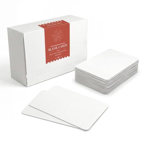 Heavyweight Blank Cardstock Cards - 270-Pack with Rounded Corners, 4x2.3 Inch, Premium White Paper for Flashcards, Business, Gift Tags