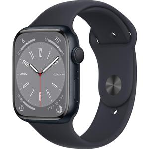 Apple Watch Series 8 (GPS, 45mm) Midnight Aluminum Case with Midnight Sport Band 