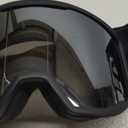 EXP VISION Ski/Snowboard Goggles for Men Women, OTG Snow Goggles Anti Fog UV Protection (Black Frame Sliver)
