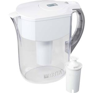 Brita Large Water Filter Pitcher for Tap and Drinking Water, Includes 1 Standard Filter, BPAFree, Lasts Two Months, 10Cup Capacity, Bright White