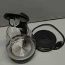 OVENTE Electric Kettle, 1.5L Borosilicate Glass Countertop Water Heater and Boiler for Coffee or Tea, BPA-Free, Auto Shut-Off, Boil-Dry Protection, Removable and Washable Spout Filter, Black KG83B (1.6 Quarts)