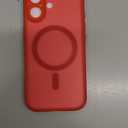 TOCOL for 17 Case, Full Camera Protection, Built-in Magnetic Ring, Compatible with Magsafe Charger, Drop Protection, Translucent Matte Phone Case for Phone 17 6.3 inch (Red)