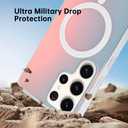 AIGOMARA Designed for Samsung Galaxy S24 Ultra Case [Compatible with Magsafe] [Fluorescent Iridescent Color] Slim Shockproof Translucent Matte Protective Phone Case for Women Girls 6.8 Inch