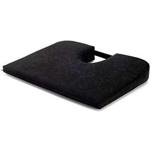 TUSH CUSH Home Office Orthopedic Large Computer Ergonomic Seat Cushion Original - Black Velour Fabric
