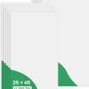 Smooth White Drop Ceiling Tile 2ft x 4ft, Ceiling Panel 24 x 48in  Waterproof, Washable and Fire-Rated - to Prevent Breakage-Cover 80 Sq. Ft-Package of 10 Tiles