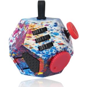 Mini Fidget Toys, Colorful Idea Fidget Dodecagon Toys for Adults and Children Help Relief Stress,Anxiety,ADHD,Autism,Promotes Focus and Relaxing (Colorful Fireworks Patterns)
