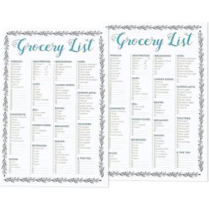 BEST PAPER GREETINGS Magnetic Grocery List Pad for Fridge, Printed Shopping List Notepad with magnet (100 Sheets, 9.25 x 6.25 In, 2 Pack) - Magnetic Note Pad for Fridge