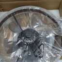 VOLISUN Fandelier Ceiling Fans with Lights and Remote, 15.7in Farmhouse Ceiling Fan Flush Mount, 3000K-6500K Dimmable Bladeless Ceiling Fan with Light, Modern Ceiling Fans with Lights for Bedroom (Walnut)