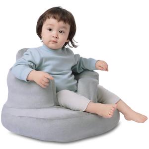 Inflatable Baby Seat with Breathable Cover for Babies 3 Months and Up, Inflatable Infant Chair, Blow-Up Baby Chair, Infant Sit-Up Chair (Bear + Cover)