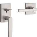Baldwin Spyglass , Front Entry Handleset with Interior Lever, Featuring SmartKey Deadbolt Re-Key Technology and Microban Protection, in Satin Nickel