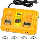 DCB102 20V MAX Battery Charger Replacement for Dewalt Battery Charger, 2 Port Charger Compatible with Dewalt 12V-20V Batteries