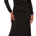 Adrianna Papell Women's Stretch Taffeta Tuxedo Dress, Black, 10