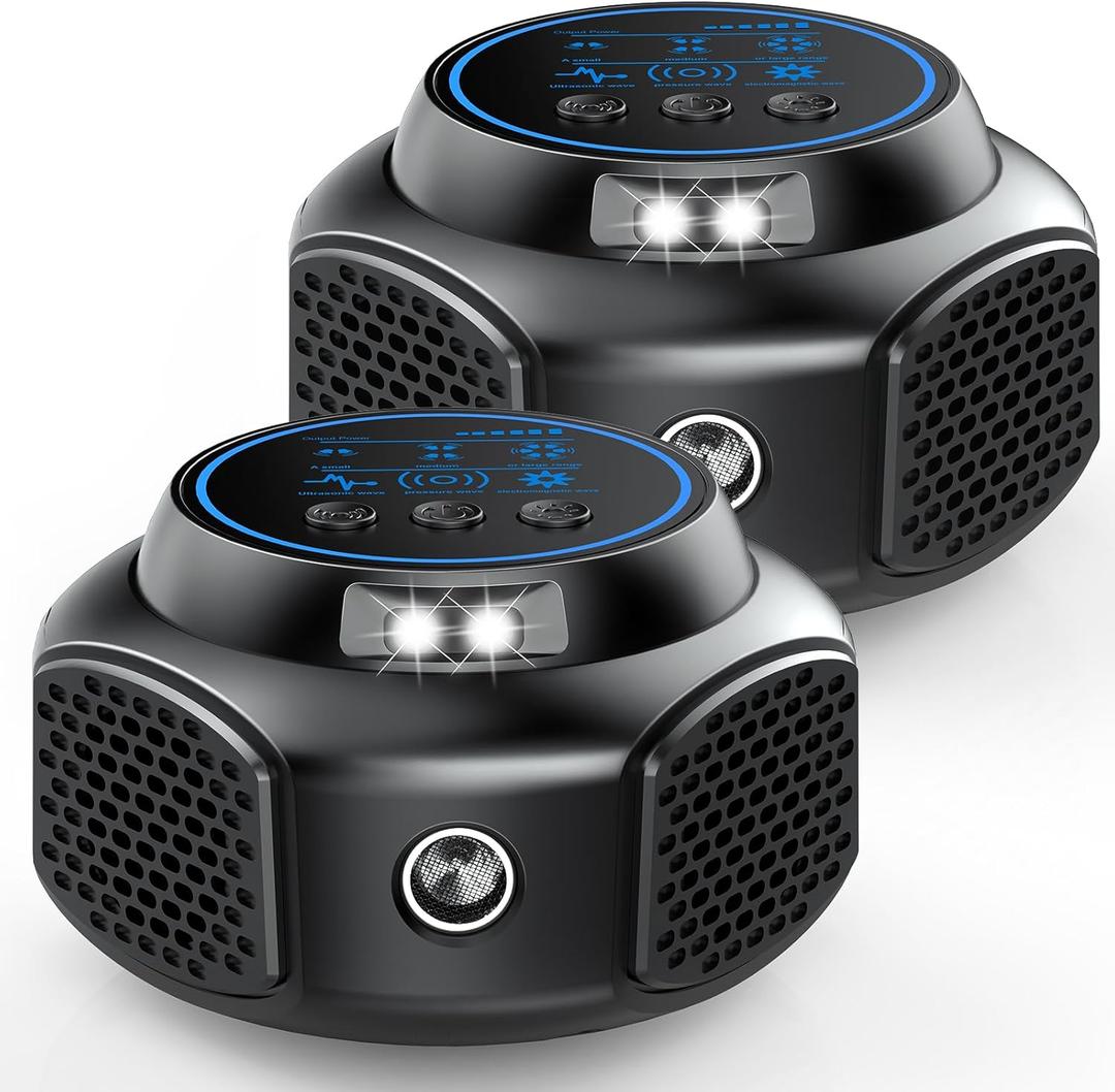 2 Pack Ultrasonic Pest Repellent Plug in, Indoor Electronic Deterrent for Mouse, Mice, Rat, Squirrel, Roach, Ant, Mosquito, Spider, Bug, Rodent Control for Kitchen, Garage, Attic, Home