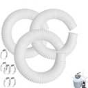 1.25" Pool Pump Replacement Hose 16” Long For Above Ground Pools With Metal Clamps