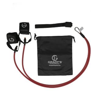 Gradys Pitching School Pitching Training Bands with 2 Color-Coded Resistance Levels for Warm-Up and Arm Strength - Resistance Bands for Pitchers for Throwing Velocity, Accuracy, Power, and Flexibility (Red)