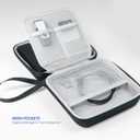 External Hard Drive Case (5" Interior) Shockproof, Water-Resistant and Lightweight Tech Organizer Travel Case for Hard Drive and Computer Accessories with Mesh Pocket & Lanyard