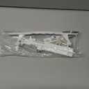 Flush Mount Sliding Glass Door Handle Set, 6-5/8" H.C., Patio Door Night Lock & Hook Latch Replacement, Fits 1" to 1-1/8" Thick Doors, Non-Handed, White keyd (Keyed)