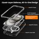 for iPhone 14 Case, Fits Magsafe,Heavy Duty Shockproof Protection Phone Cases with Screen Protector*1, Magnetic Transparent Protective Cover for iPhone 14 6.1 '', Gray