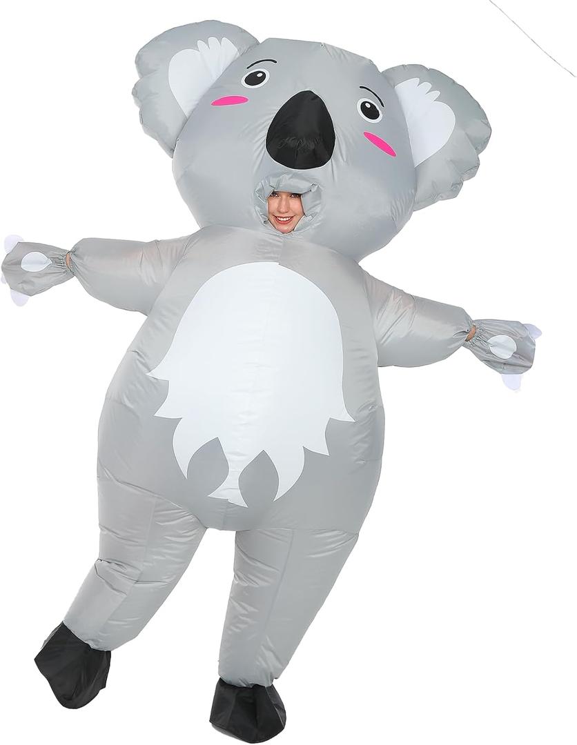 Inflatable Koala Costume for Adult Funny Blow up Quick Inflation Animal Costume Fancy Dress Full Body for Cosplay Party