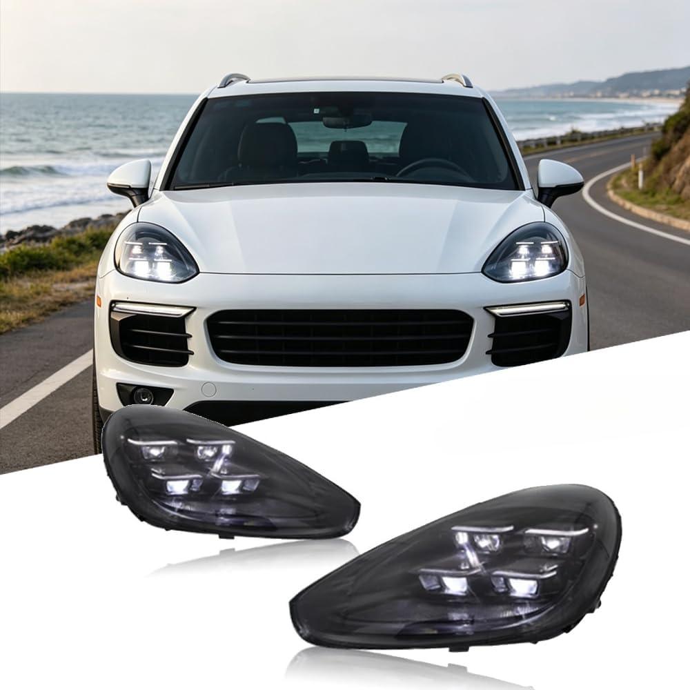 TYPY Car For Porsche Cayenne 958.2 Headlight 2015-2017 Upgraded 2024 Styling LED Headlights Dynamic Turn Signal Lamp Car Accessories (For 2015-2017 Original no AFS)