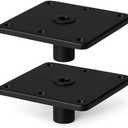 Hotkesa Heavy Duty Aluminum Boat Seat Base Mount 7" x 7", Corrosion Resistant Base Plate Fits 3/4-Inch Pedestal Pin Post, Universal Boat Seat Mounting Bracket for Most Boats (4 Black)