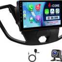 2+32GB Android Car Radio for Ford Transit 2013 2014 2015 2016 2017 2018 2019 Stereo with CarPlay Android Auto, 9" IPS Touch Screen for Transit Head Unit with GPS Navi/Bluetooth/FM/WiFi/SWC/Camera/MIC