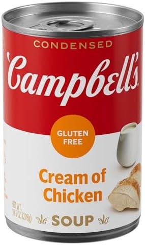 Campbell's Condensed Gluten Free Cream of Chicken Soup, 10.5 oz Can 12 Pack, Best By: JUL 23 2027