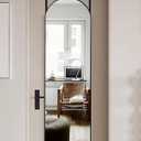 Full Length Arched Mirror, 14'' x 48'', Hanging/Leaning, Home Decor, Black
