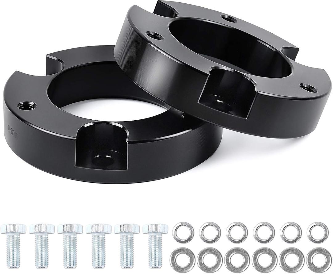 AUTOPTIM 2 Inch Front Leveling Lift Kit - Replacement for 2005-2023 Tacoma, 2003-2024 4Runner, 2007-2015 FJ Cruiser 2WD 4WD, Aluminum Leveling Kit CNC Strut Spacers For Pick Up