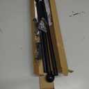 Curtain Rods for Windows 28 to 48 inch, 5/8 inch Black Curtain Rod Set with Brackets, Splicing Adjustable Metal Drapery Rod for Bedroom, Kitchen, Living Room, Matte Black