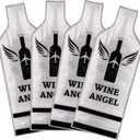 [UPGRADED PROTECTION] 4 Set (8 pcs) Reusable Wine Bags for Travel, Wine Travel Protector, Bottle Travel Sleeve Case For Airplane, Car, Cruise, TRIPLE Protection Luggage Leak-Proof Safety Impact Resist