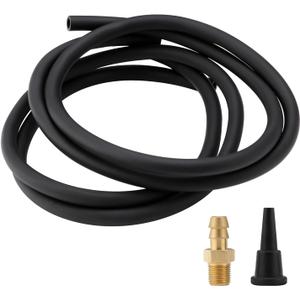 Natural Gas or LP Gas Manifold Pressure Test Kit Accessories, 2X 40 inch Rubber Hose, 1/8" NPT Male Brass Fitting for Replacement