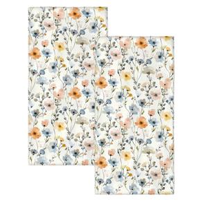 GZMQWVG Vintage Flowers Hand Towels,Set of 2 Absorbent Soft Towel Gifts for Women Men, Funny Bathroom Hand Towels for Bathroom Kitchen Home Spa Hotel Yoga