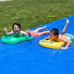 BACKYARD BLAST Giant Slip and Slide for Adults and Kids - Heavy Duty Large Slip n Slide Water Slide for Kids Backyard Outdoor Water Play Includes Inflatable Riders, 50 Ft