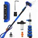 AgiiMan 26FT Reach Solar Panel Cleaning Brush with Water Fed Pole, Telescoping Long Handle & Soap Dispenser, 5-Sided Soft Bristle Cleaning Brush for Solar Panel, Window, Car & RV